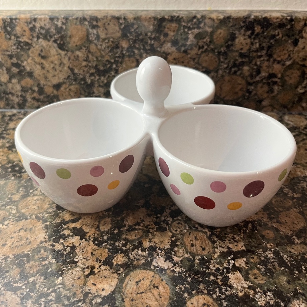 Pampered Chef Simple Additions 3part Condimet/Serving Dish